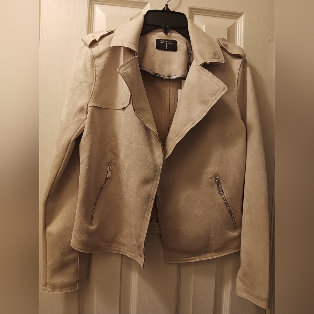 Brand new Cream soft suede look jacket